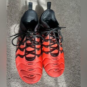 Nike Vapor Max Plus Black and Orange Athletic Shoes